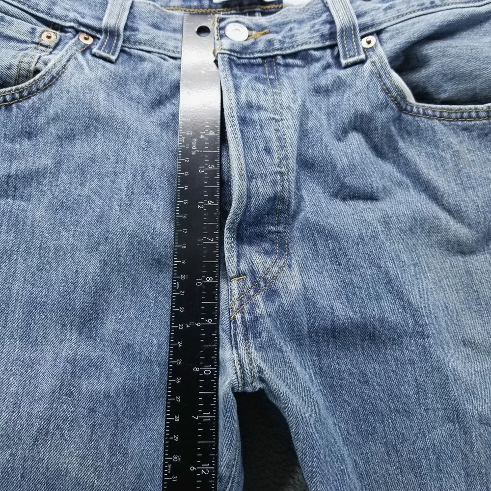 Levis 501 Jeans Mens 36x29 Blue Straight Button Fly Mid Rise‎ Medium Wash Y2K